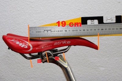 Selle vélo horizontale