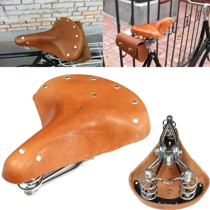 Selle de vélo en cuir