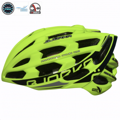 Casque vélo noir et jaune fluo