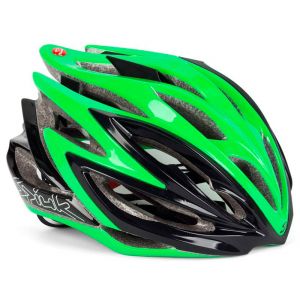 Casque velo vert blanc