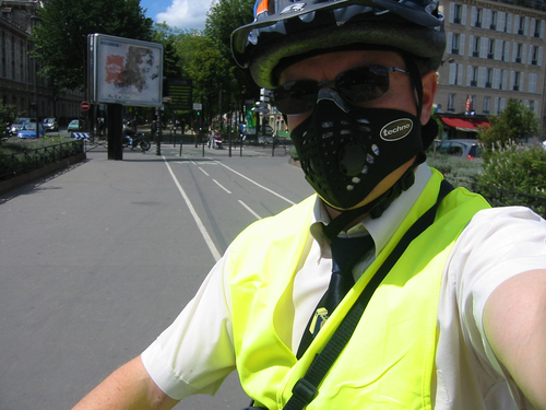 Casque anti pollution velo