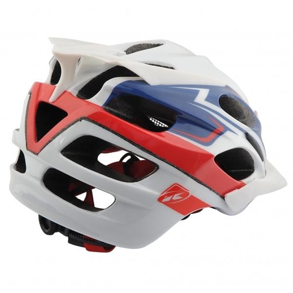 Casque vélo bleu blanc rouge