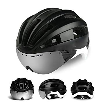 Casque velo lunettes integrees