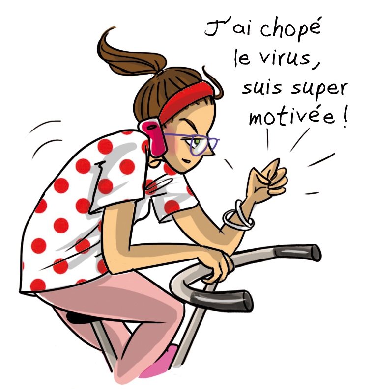 Dessin humour velo appartement