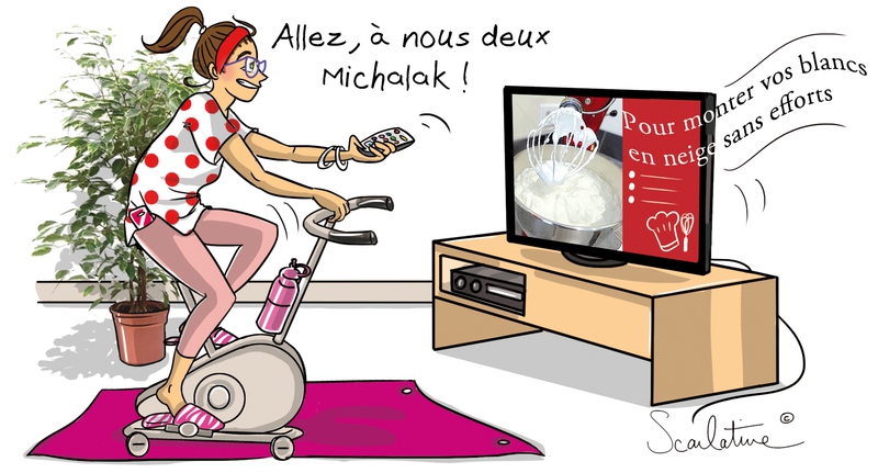 Vélo appartement drole