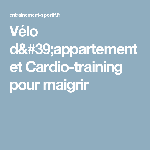 Cardio training velo appartement