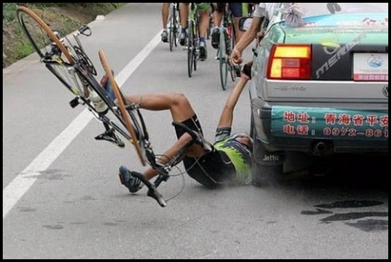 Chute de vélo sans casque