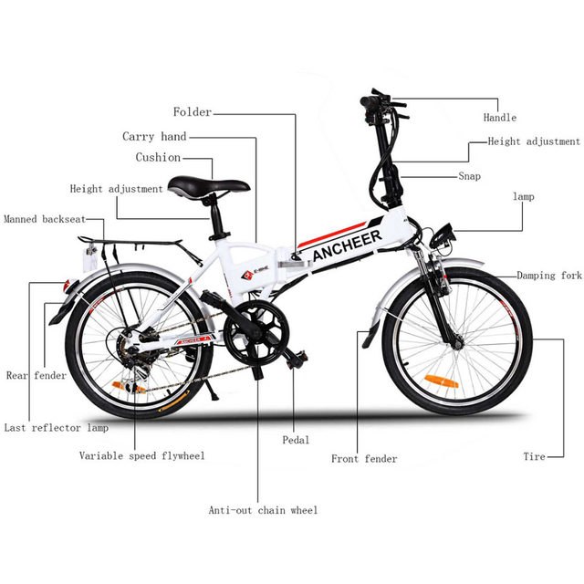 Velo electrique pliant ancheer