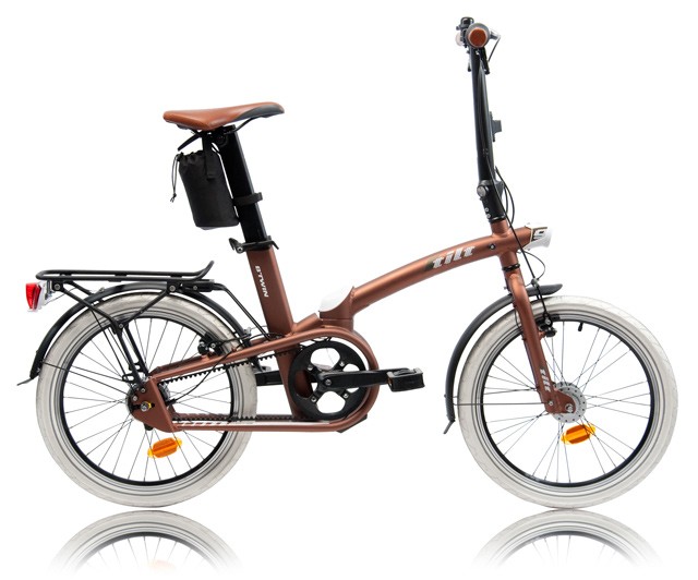 Velo electrique pliant hoptown 500 b'twin