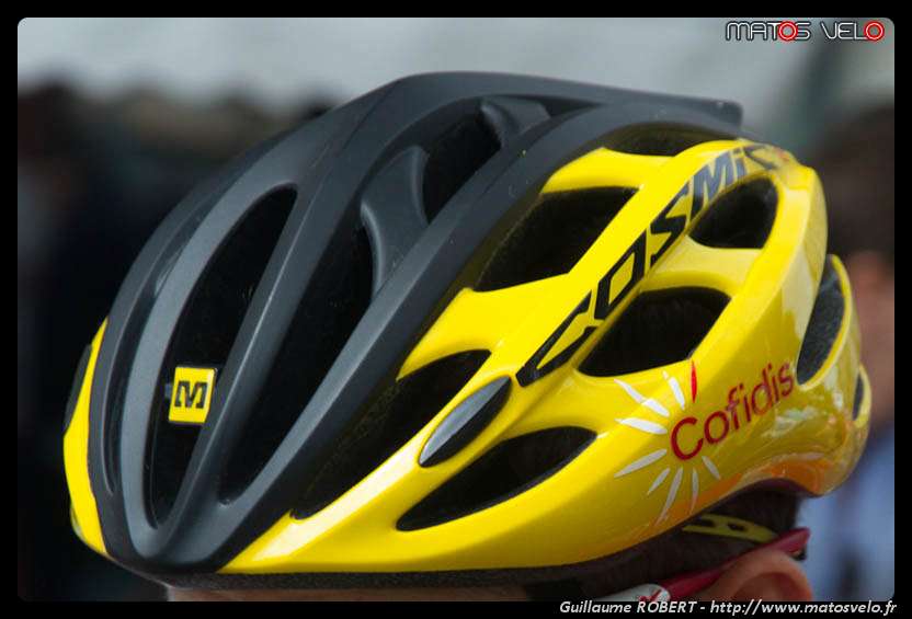 Casque velo route jaune et noir