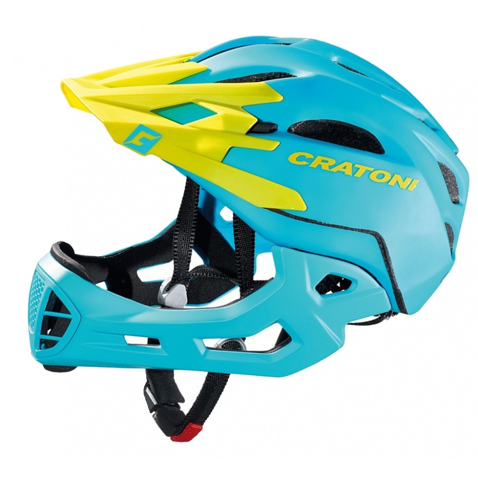 Casque velo bleu jaune