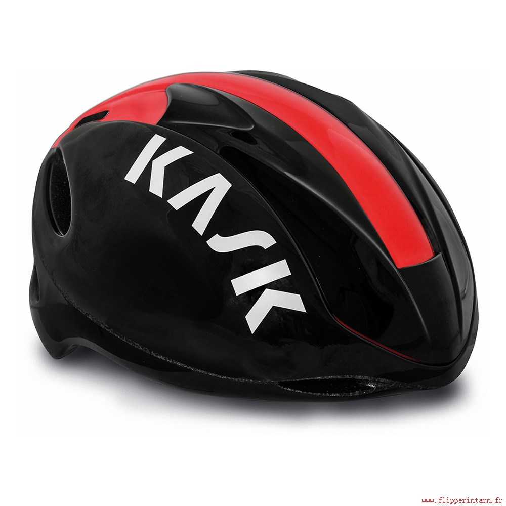 Casque velo rouge et noir