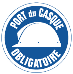 Logo port du casque obligatoire
