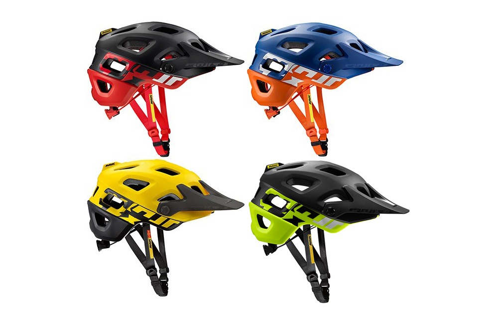 Casque velo jaune et bleu