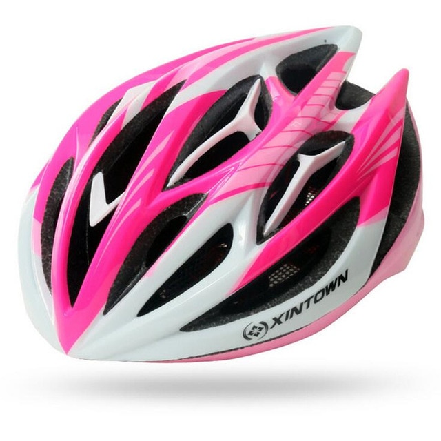 Casque velo route rose