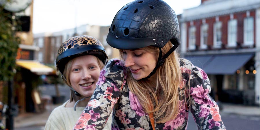 Casque velo de ville femme
