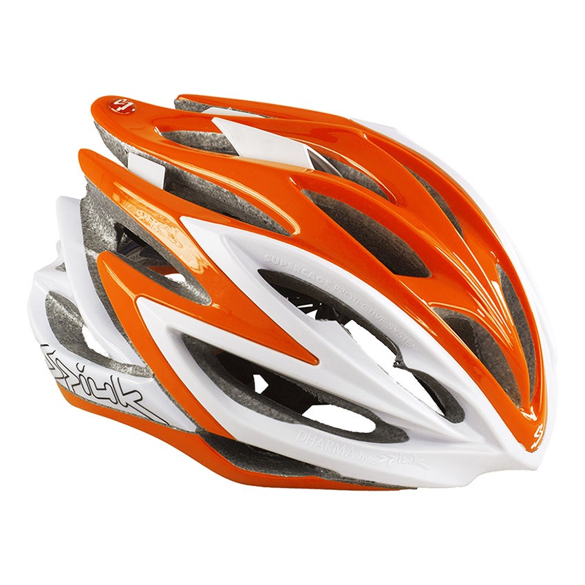 Decathlon casque velo orange