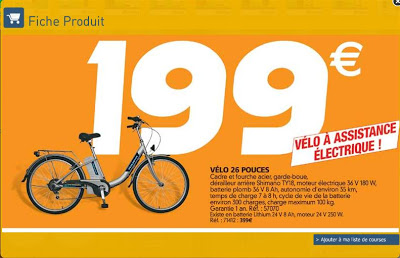 Velo electrique a auchan