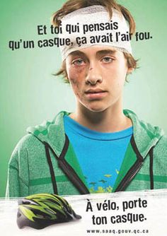 Accident de velo sans casque