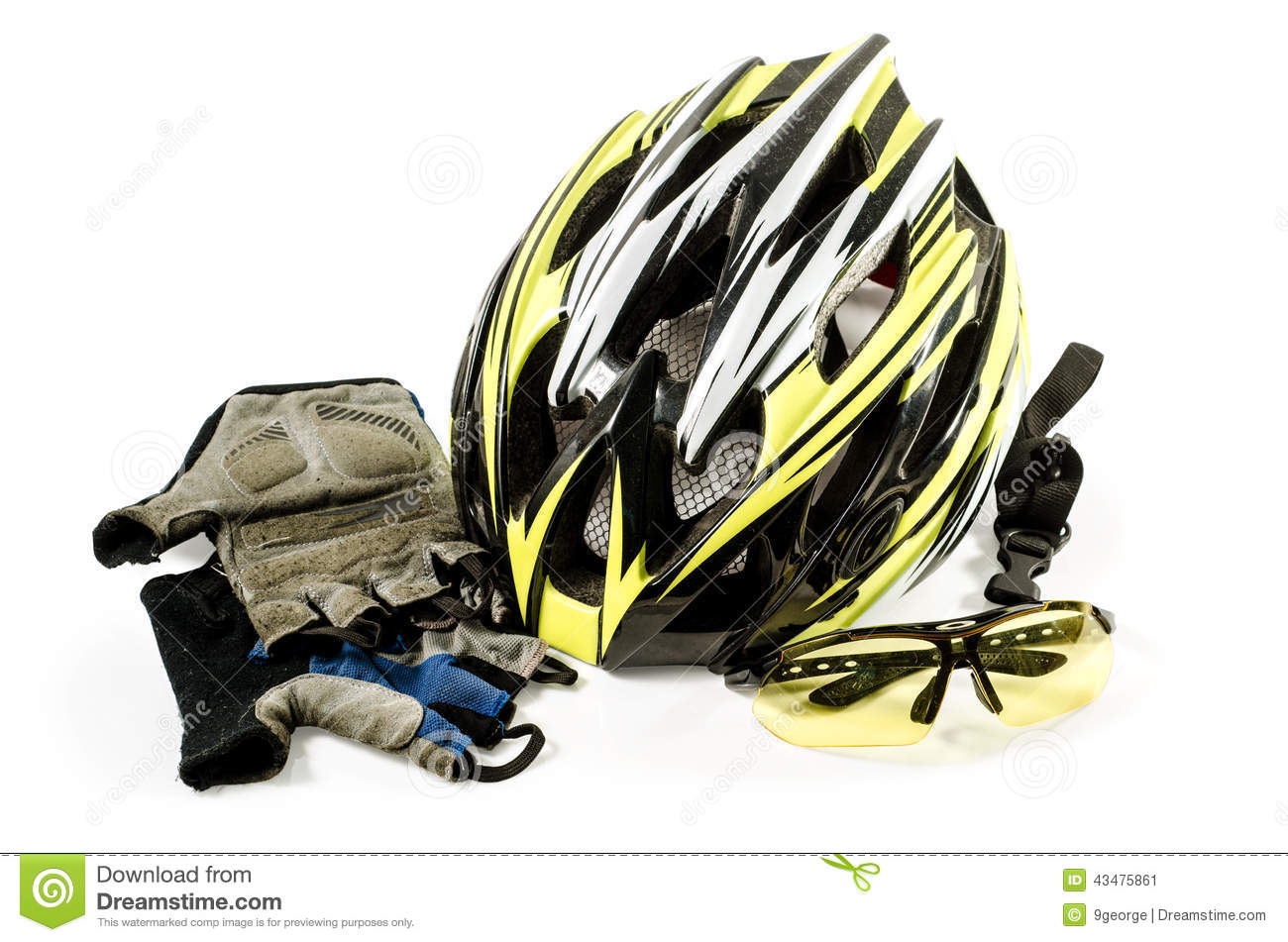 Gant et casque velo
