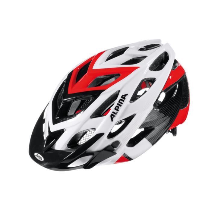 Casque vélo blanc et rouge