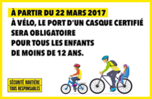 Port du casque de vélo obligatoire