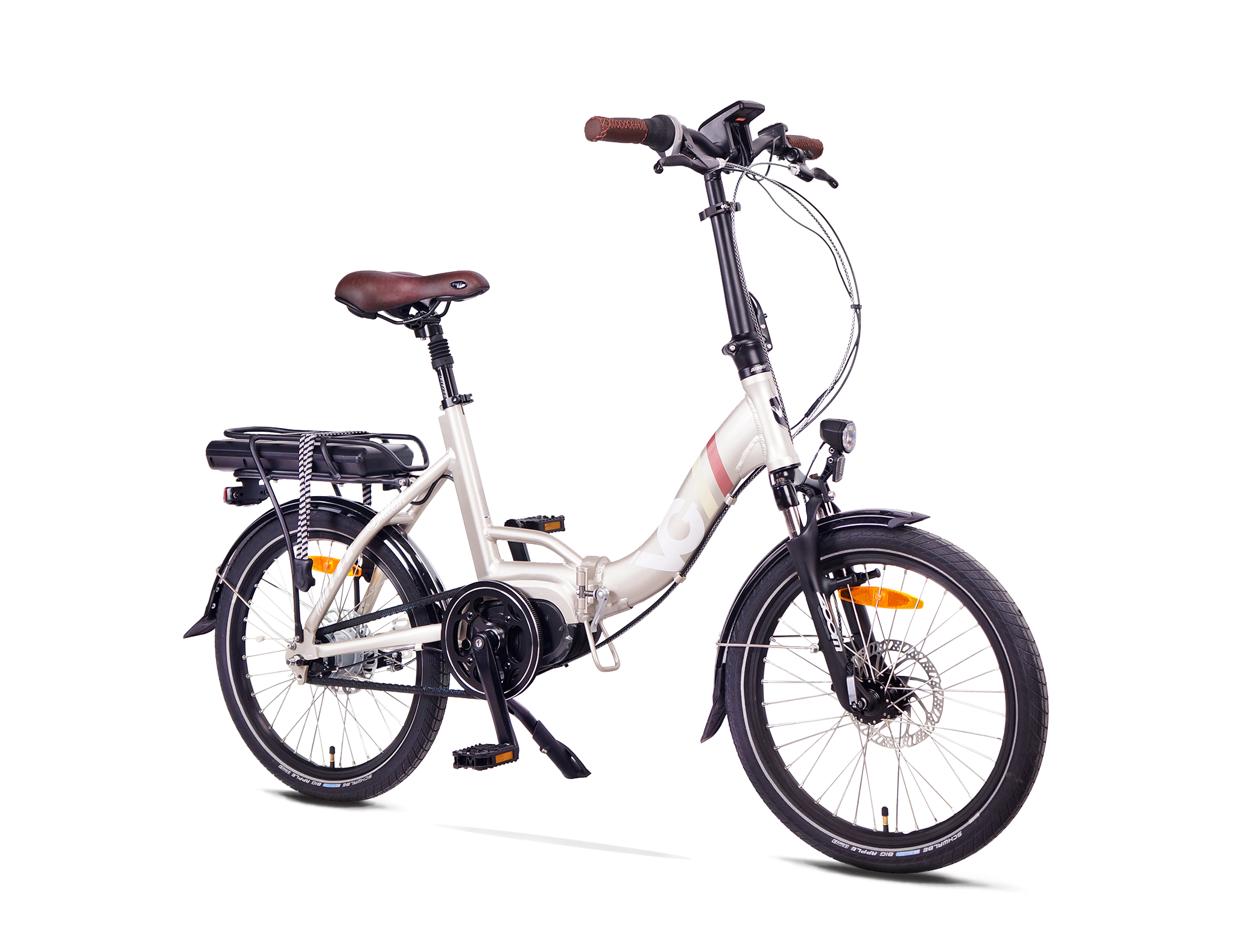 Velo electrique pliant avec moteur central