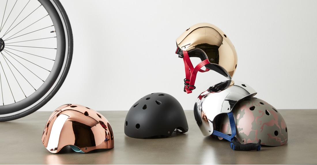 Casque velo chrome