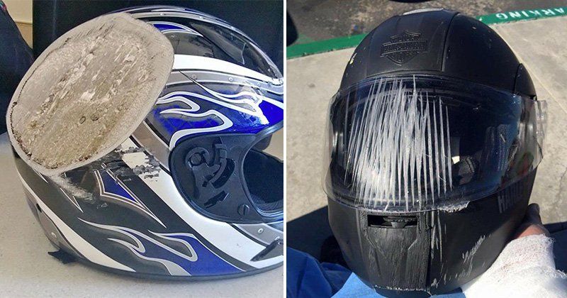 Casque velo accident