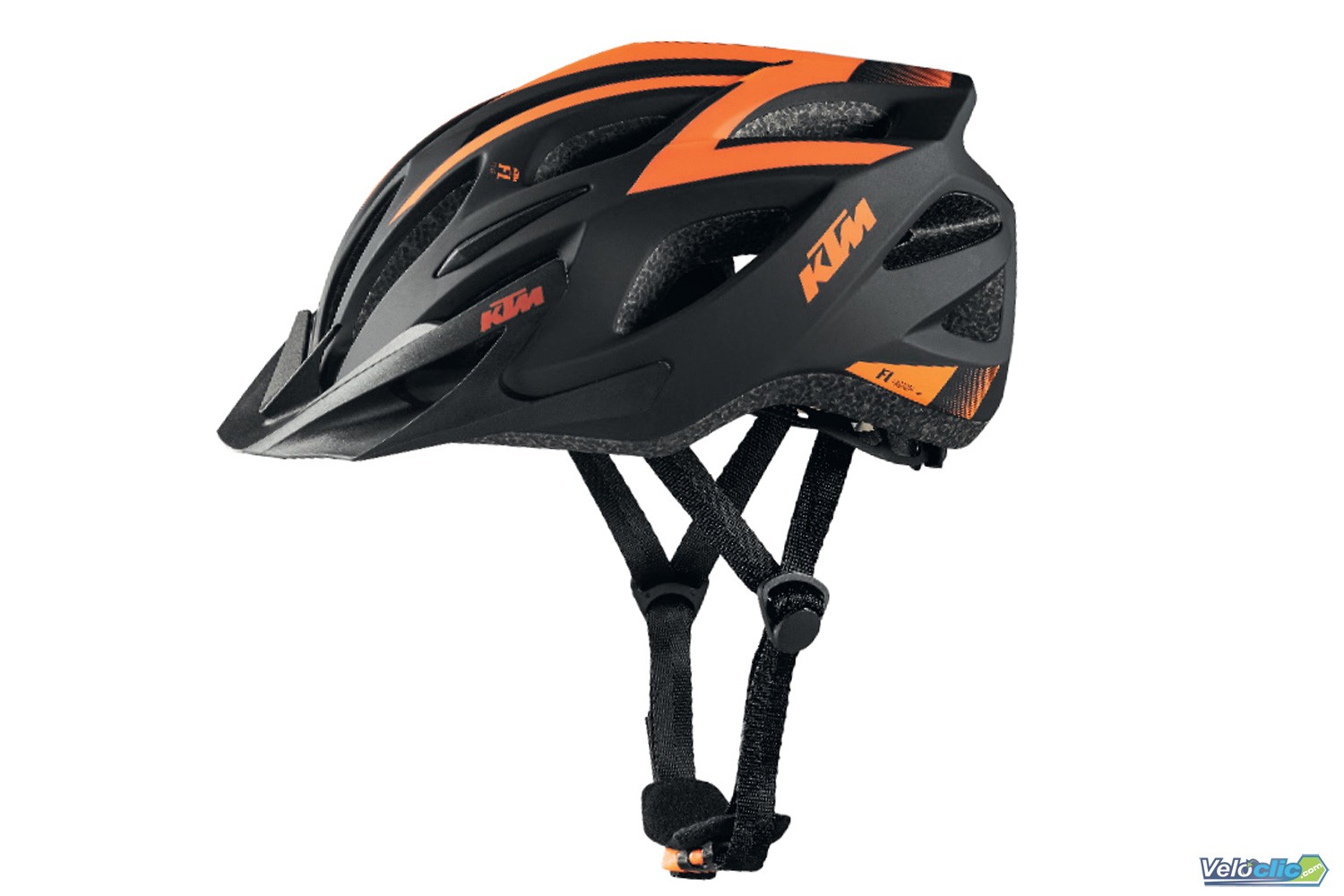 Casque de velo orange et noir