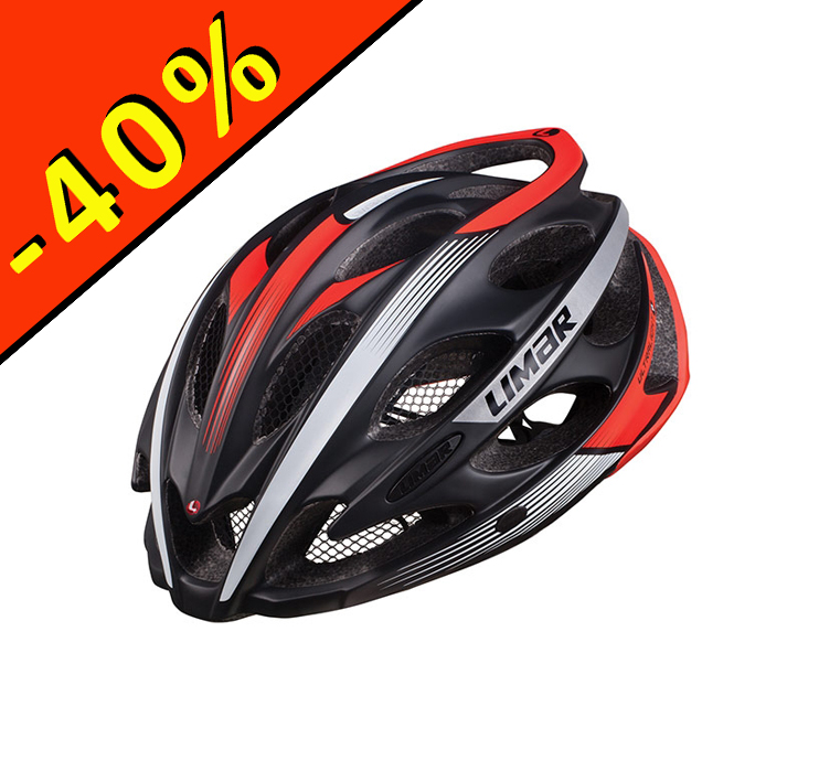 Casque velo rouge noir