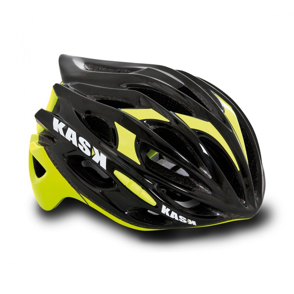 Casque velo route noir jaune