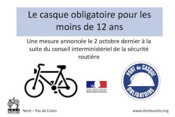 Le casque en vélo obligatoire