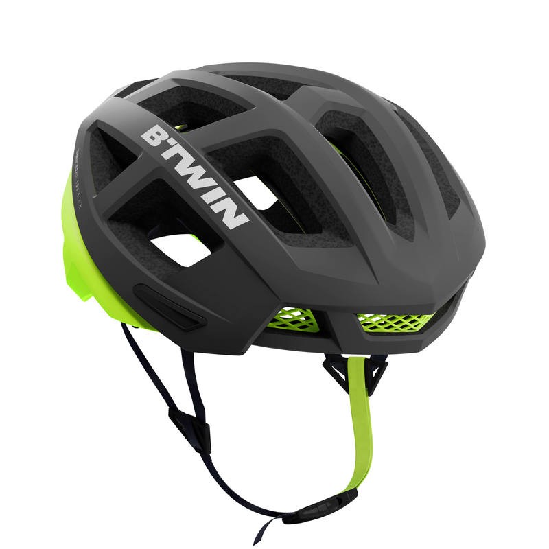 Casque velo jaune fluo decathlon