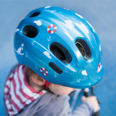 Casque vélo bébé black space smiley abus