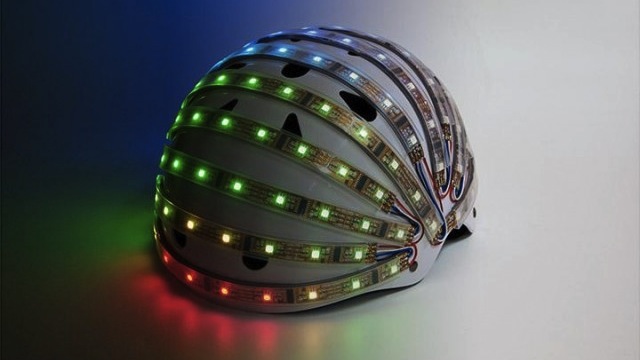 Casque vélo avec clignotant