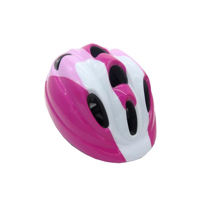 Casque velo rose et blanc