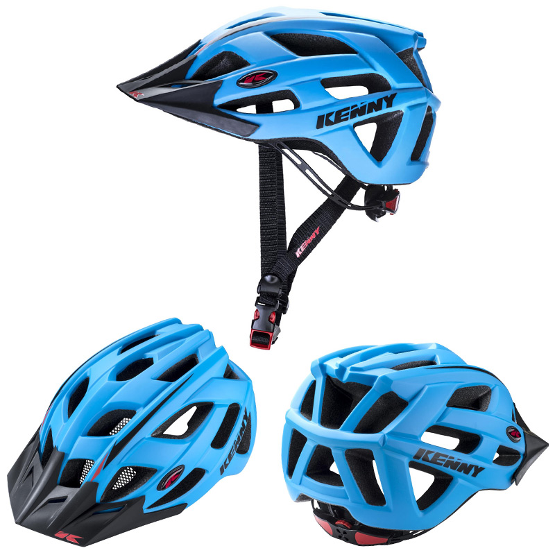 Casque velo bleu jaune