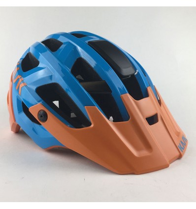 Casque velo bleu et orange