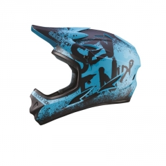 Casque velo cross bleu et noir