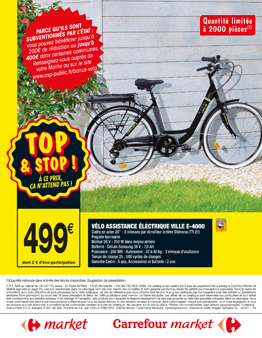 Casque velo carrefour market