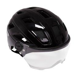 Casque vélo rose à visière