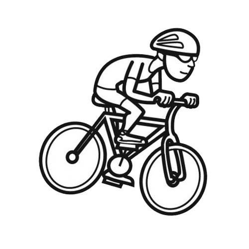 Casque vélo coloriage
