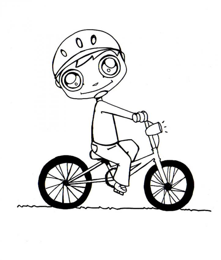 Coloriage casque velo