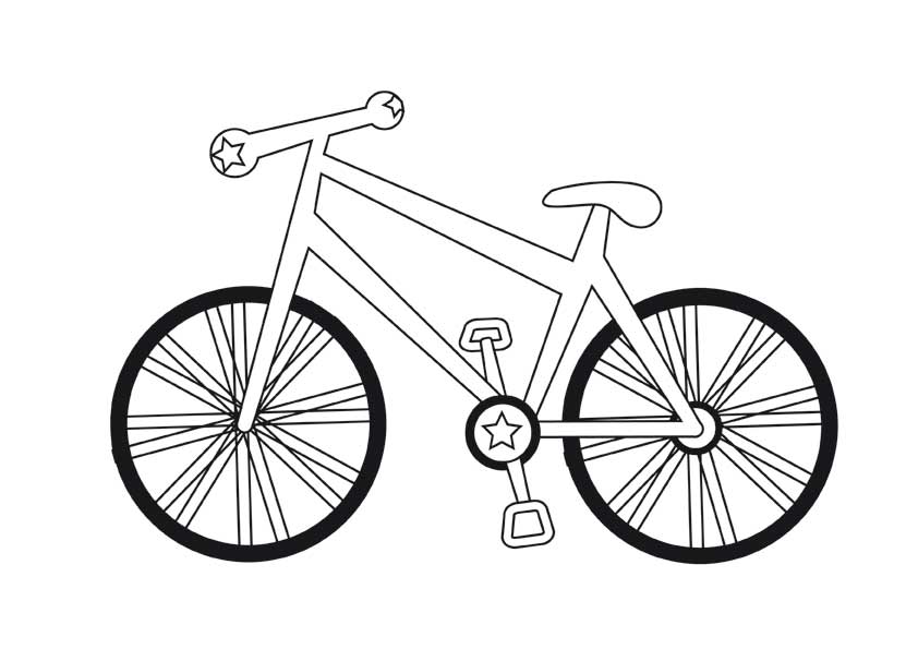 Coloriage vélo casque