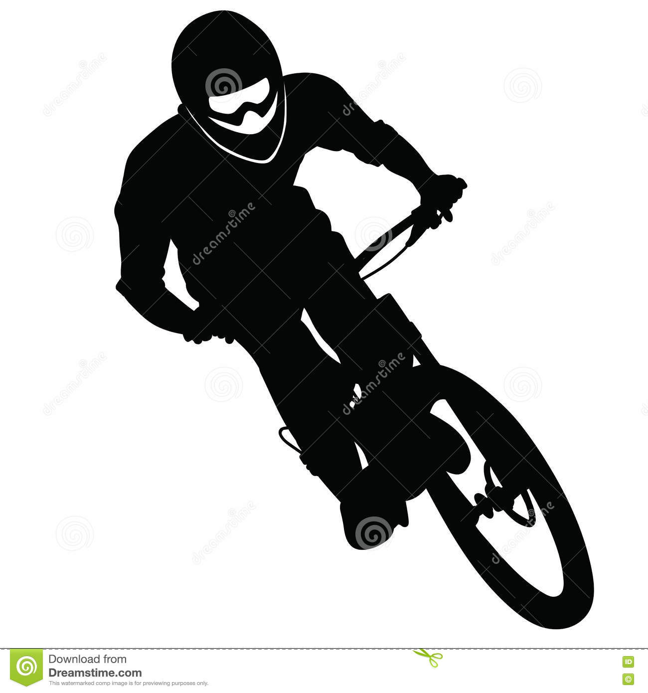 Silhouette casque velo