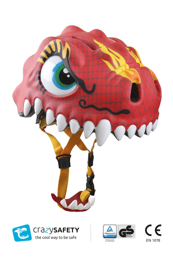 Casque velo enfant dragon noir