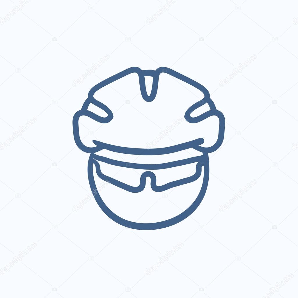 Dessin de casque de vélo
