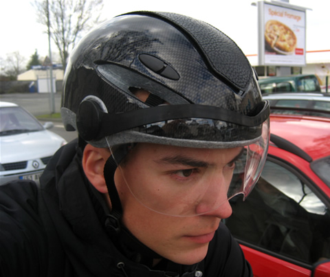 Casque velo visiere pluie
