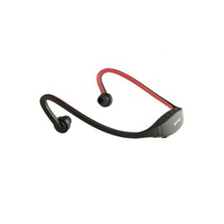 Casque sport sans fil lecteur mp3 audio micro sd running vélo bleu